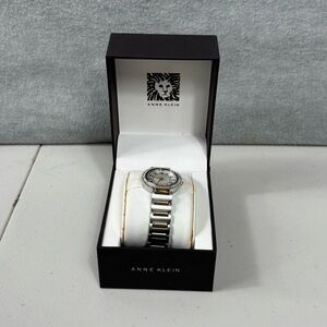 Anne Klein AK/2037SVTT Silver Tone Dial Two Tone Stainless Women’s Watch